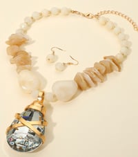 Image 3 of Marbled stone necklace 
