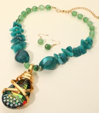 Image 2 of Marbled stone necklace 