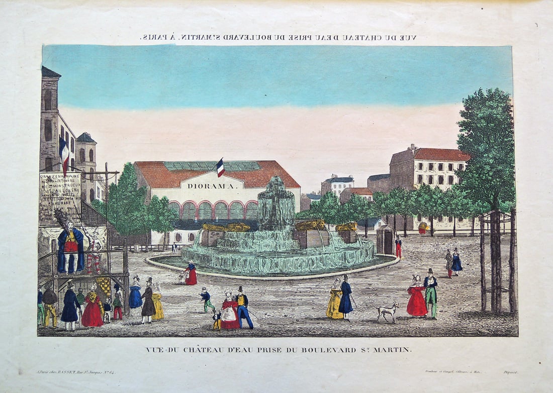 Image of Adrien Dembour: Diorama and Château d'Eau in Paris, ca. 1834