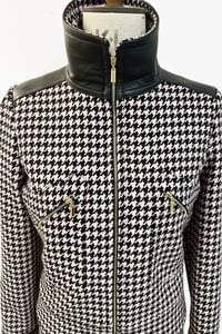 Image 1 of Marianne Jacket in Black and White Houndstooth
