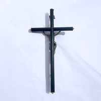 Image 8 of Grand crucifix antique Jésus Christ - Napoléon III – Bois noirci et Christ en métal -  XIXe