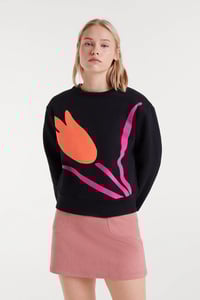 Image 4 of SUDADERA CON PRINT FLOR