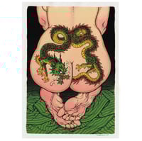 Image 2 of GIRL WITH DRAGON TATTOO / high quality print