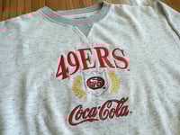 Image 1 of Coca-Cola x San Francisco 49ers Crewneck Sweatshirt sz L