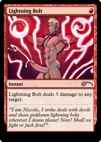 Image 2 of Young Pzy, Lightning Bolt, Harmonic Prodigy, Shivan D, Unexpected windfall