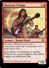 Image 3 of Young Pzy, Lightning Bolt, Harmonic Prodigy, Shivan D, Unexpected windfall