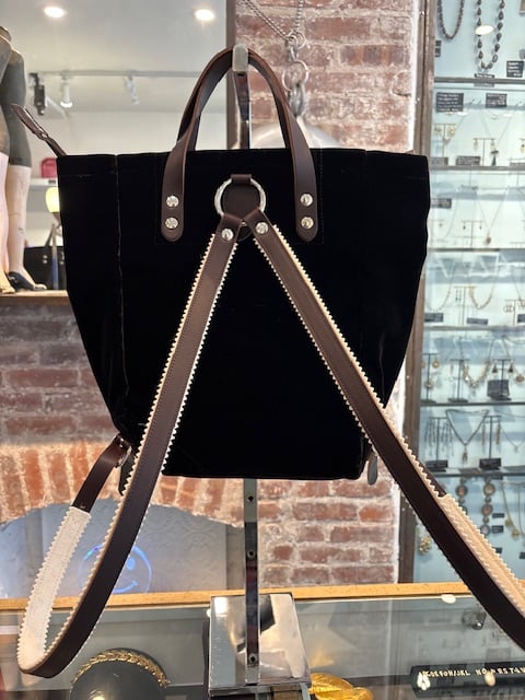 Image of Velvet Knapsacks (Black or Brown)