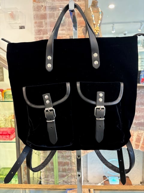 Image of Velvet Knapsacks (Black or Brown)
