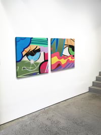 Image 2 of "Untitled Diptych" by John "CRASH" Matos