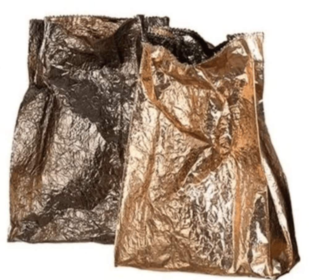 Image of The Metallic Foil Lunch Bag Purses (2 Sizes)
