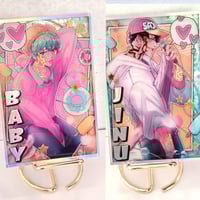 Image 2 of 【 K-POP DH. 】SAJA BOYS Soda Pop Shikishi Art Board (Gold/Holo Foil + Holographic Background)