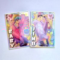 Image 3 of 【 K-POP DH. 】SAJA BOYS Soda Pop Shikishi Art Board (Gold/Holo Foil + Holographic Background)