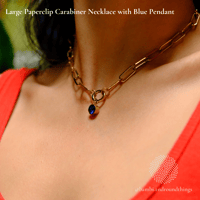 Image 3 of Large Paperclip Carabiner Necklace (various) (ready to ship)