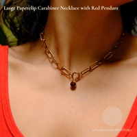 Image 1 of Large Paperclip Carabiner Necklace (various) (ready to ship)