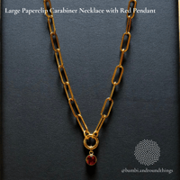 Image 2 of Large Paperclip Carabiner Necklace (various) (ready to ship)