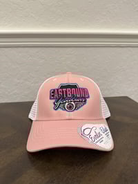 Image 4 of EBGD Evolve Ponytail Ladies Hat Embroidered Eyeball Logo Hat