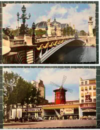 Image 4 of Carnet ancien 10 cartes postales originales Souvenir de Paris années 50 – couleurs, non écrites