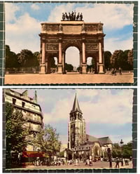Image 3 of Carnet ancien 10 cartes postales originales Souvenir de Paris années 50 – couleurs, non écrites