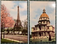 Image 2 of Carnet ancien 10 cartes postales originales Souvenir de Paris années 50 – couleurs, non écrites