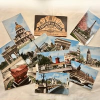 Image 1 of Carnet ancien 10 cartes postales originales Souvenir de Paris années 50 – couleurs, non écrites