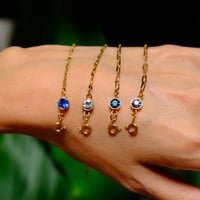 Image 1 of Clasp Sparkly Charm Bracelet (various) (ready to ship)