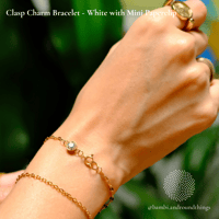 Image 5 of Clasp Sparkly Charm Bracelet (various) (ready to ship)