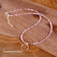 Image 1 of Gemstone and Pearl Chokers (Various) (ready to ship)