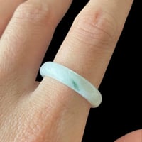 Image 3 of Moss In Snow Jade Ring Band