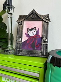 Image 1 of Dracula Cat Framed Original Painting