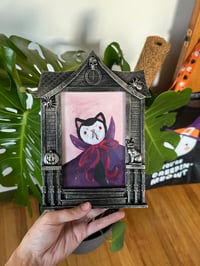 Image 2 of Dracula Cat Framed Original Painting