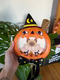 Image 2 of Pumpkin Cat Framed Original Painting