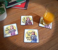 Image 2 of Set of 4 "Nellie Oleson" Coasters