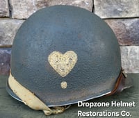 Image 4 of WWII M2 101st Airborne Helmet 502nd PIR NCO D-bale Front Seam & Paratrooper liner. 1st Aid Kit.