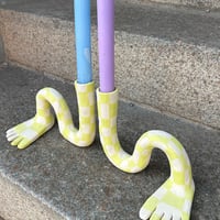 Image 5 of WIGGLY PAIR OF LEGS - CANDLE HOLDER
