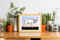 Image 2 of Red Desert Wolf, Fine Art Giclée Archival Print