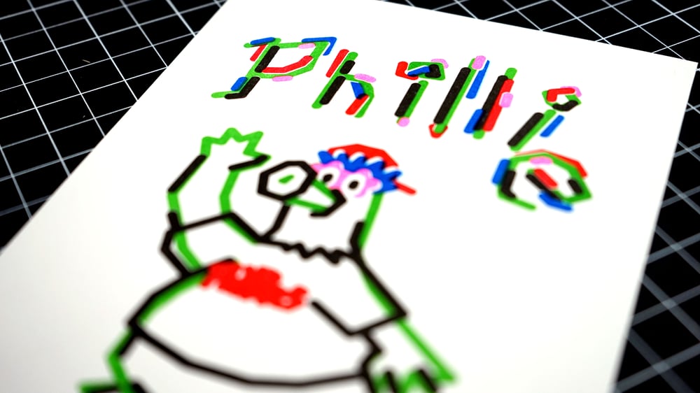 Image of Phillie Phanatic Risograph Print