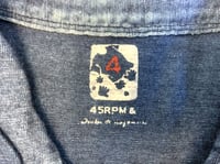 Image 3 of 45rpm indigo dyed cotton polo shirt, size 4 (fits M)