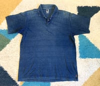 Image 1 of 45rpm indigo dyed cotton polo shirt, size 4 (fits M)