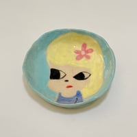 cute blonde girl dish