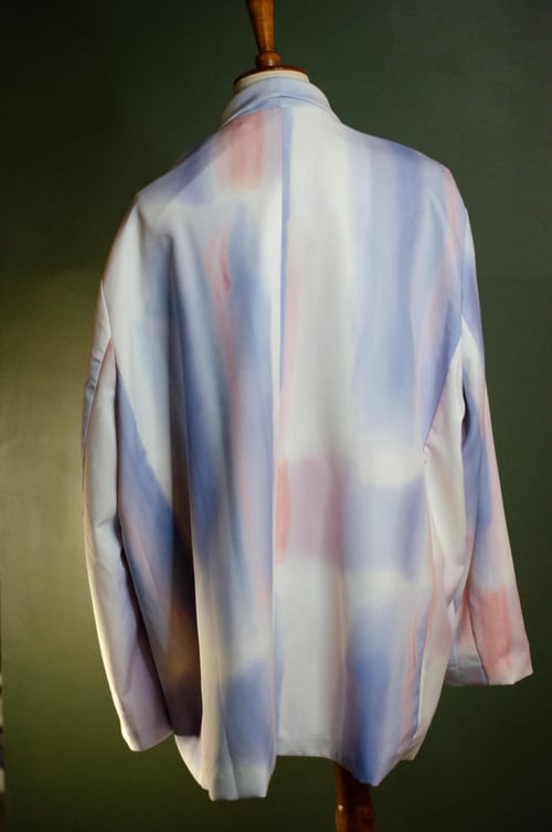 Image of Modern Eshal Watercolor Double  Breasted Blazer