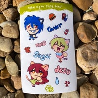 nyan neko sugar girls sticker sheet