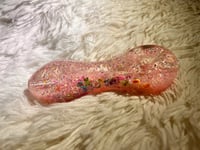 Image 10 of Bearly Love Pink Freezable Glitter Glass Tobacco Pipe