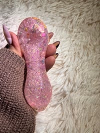 Image 12 of Bearly Love Pink Freezable Glitter Glass Tobacco Pipe