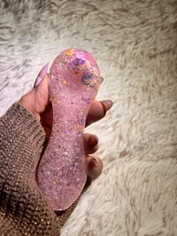 Image 7 of Bearly Love Pink Freezable Glitter Glass Tobacco Pipe