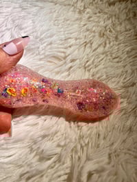 Image 1 of Bearly Love Pink Freezable Glitter Glass Tobacco Pipe