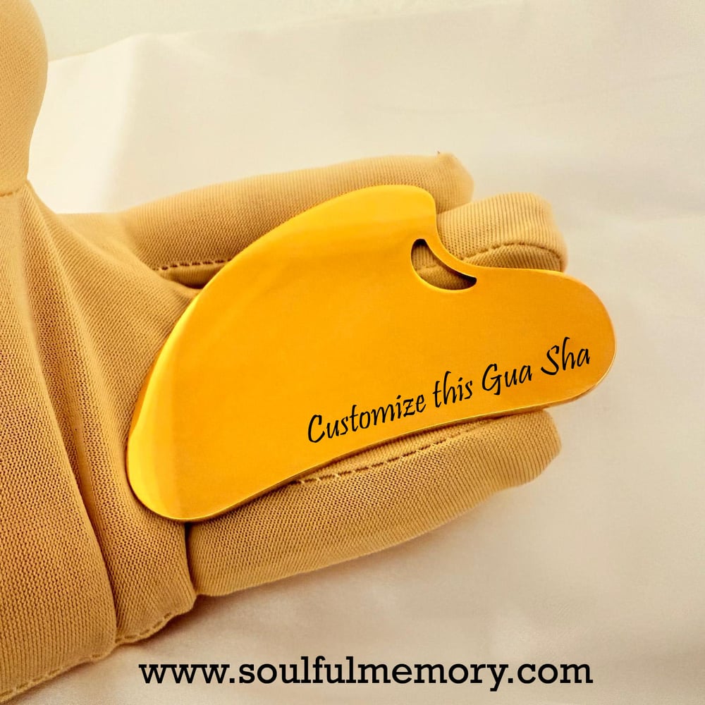 Image of Custom Engraved Gua Sha - Premium Spa Product Gifts. Customized as per needs.