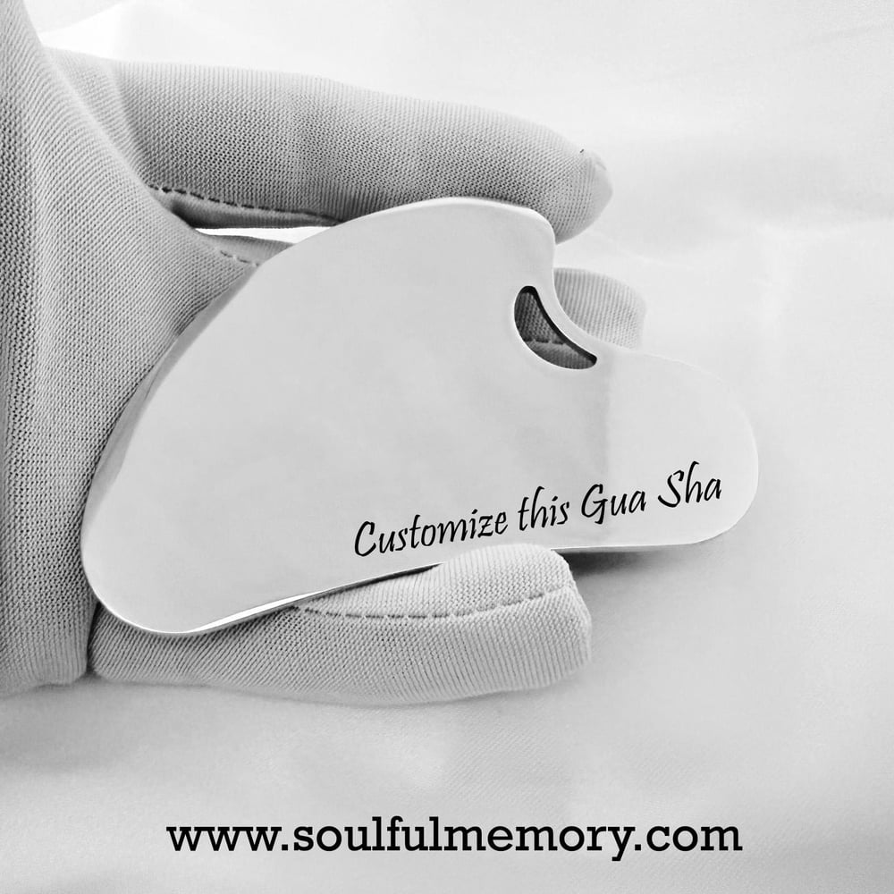 Image of Custom Engraved Gua Sha - Premium Spa Product Gifts. Customized as per needs.
