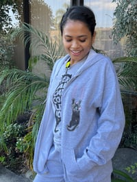 Image 3 of Kitten Wrangler Zip Up and Sweat Pants SET!