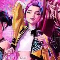 Image 3 of Huntr/x Girls | KPop Demon Hunters Painting