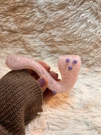 Image 9 of Pink & Purple Sherlock Glass Tobacco Pipe 